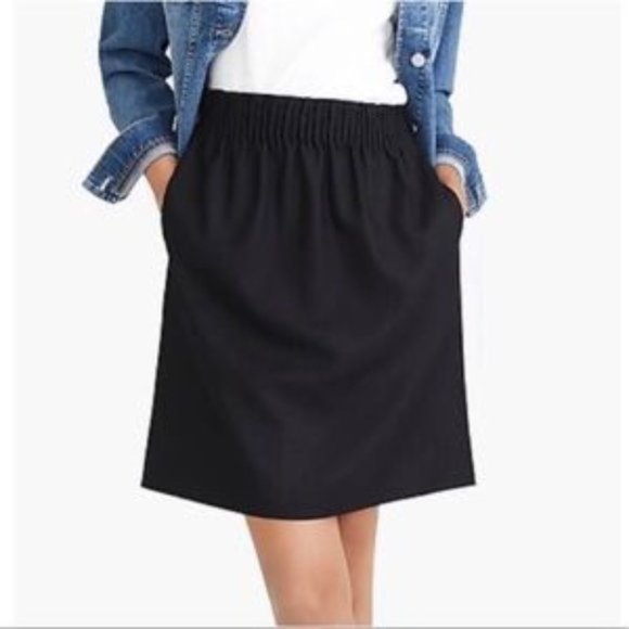 ❗️𝗣𝗥𝗜𝗖𝗘 𝗗𝗥𝗢𝗣❗️ J. CREW Linen City Skirt in Navy - Picture 3 of 7